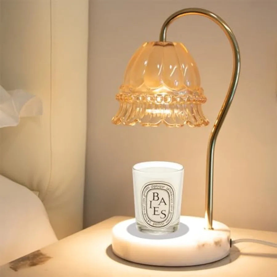 Candle Warmer Lamp with Timer and Dimmer, Electric Candle Lamp Warmer with 2 Bulbs for Scented Candle, Home Decor Gift for Her,