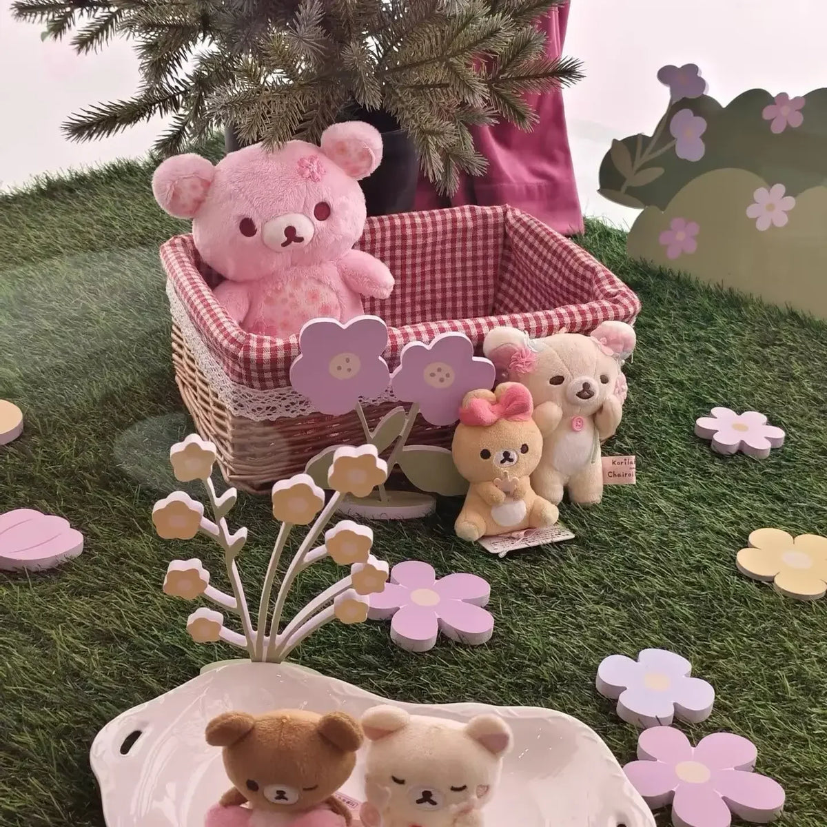 Cherry Blossom Bear Plush Toy, Soft Stuffed Animal for Kids, Cozy Sleeping Pillow, Perfect Gift for Children, Cute and Comfortable, Cute Teddy Bear, Huggable stuffed animal, Huggable Sleeping Companion, Soft Cuddly Gift, Soft