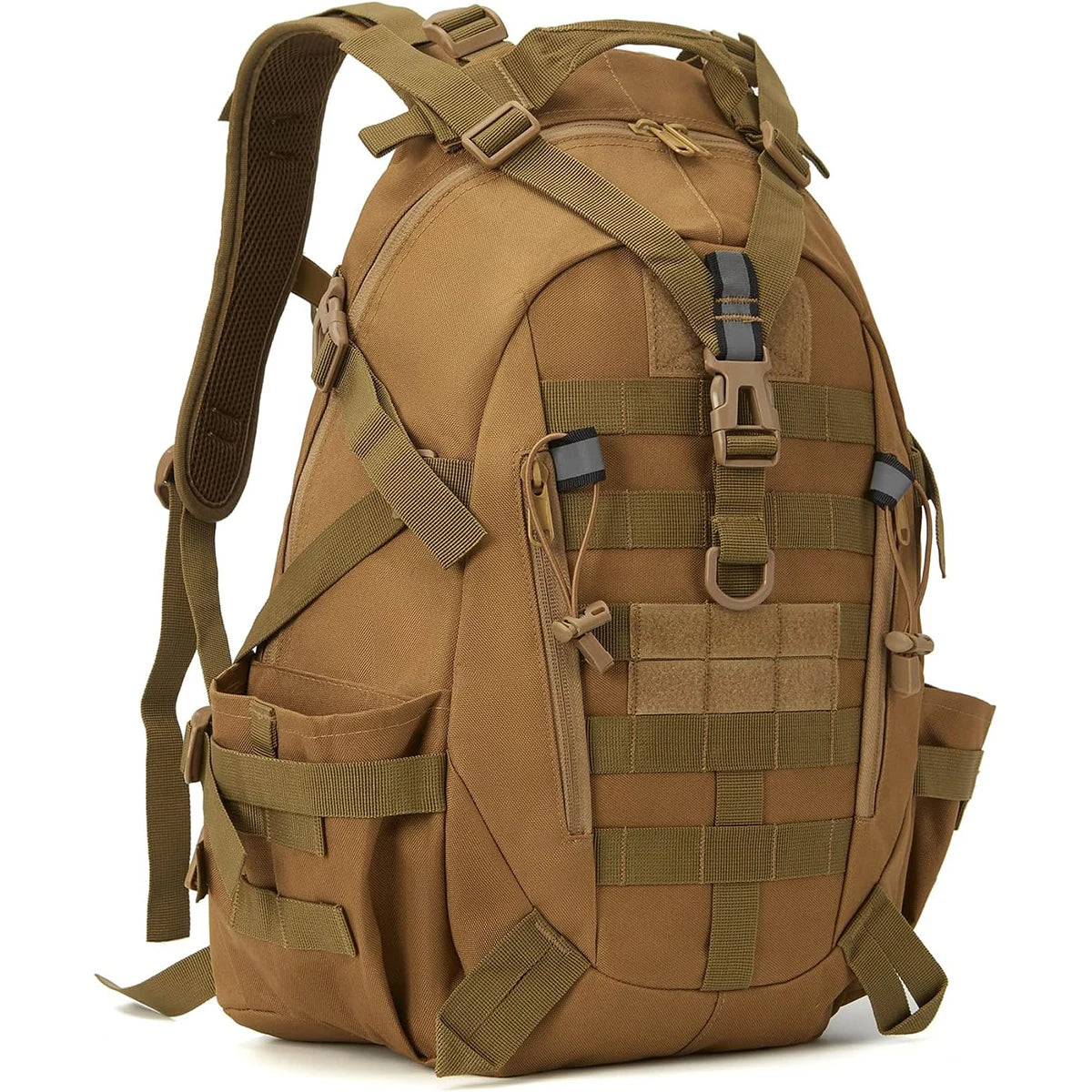 Tactical backpacks and emergency backpacks with modular loading systems, featuring reflective strips, suitable for daily use.
