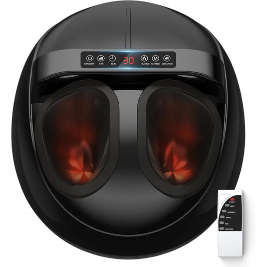 Shiatsu Foot Massager Fully Wrapped Massage Machine Air Compression 9 Levels 5 Modes Remote Control After Work Relaxation Spa