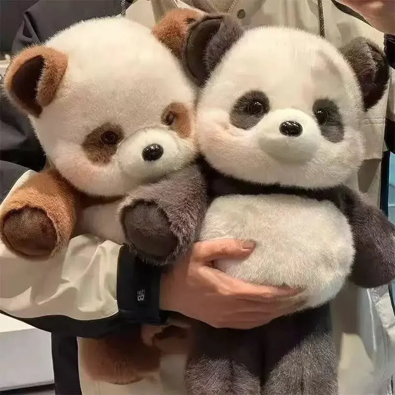 Cute Running Panda Doll Decoration, 17-Inch Soft Realistic Giant Panda Stuffed Animal Toy, Perfect Birthday Gift for Girls and Kids, Huggable Stuffed Animal