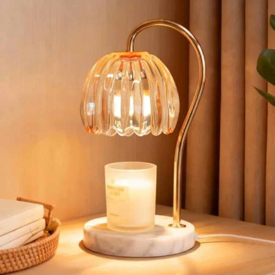 Candle Warmer Lamp with Timer and Dimmer, Electric Candle Lamp Warmer with 2 Bulbs for Scented Candle, Home Decor Gift for Her,