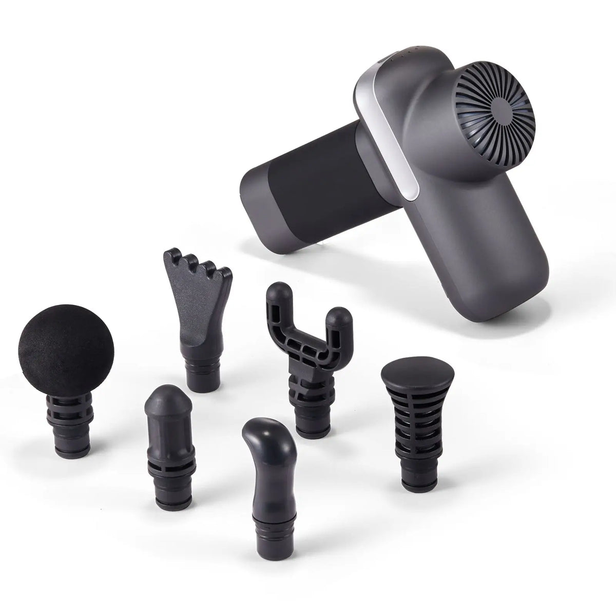 Mini Massage Gun, Percussion Muscle Massage Gun for Athletes - with 5 Speed Levels & 6 Massage Heads, 7.4V 2500MAh Batteries
