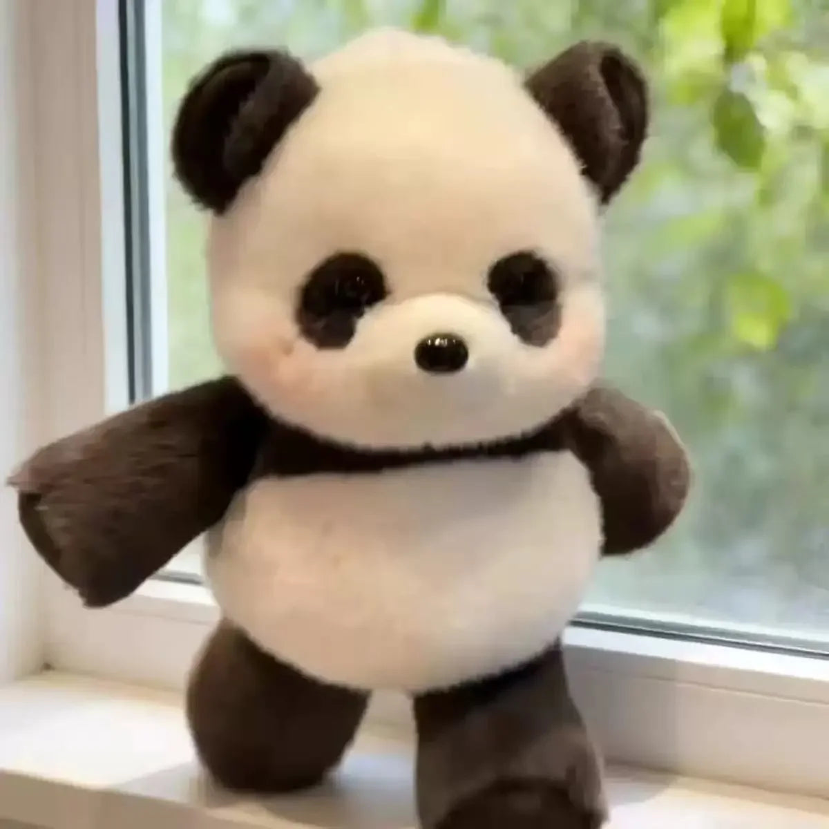 Cute Running Panda Doll Decoration, 17-Inch Soft Realistic Giant Panda Stuffed Animal Toy, Perfect Birthday Gift for Girls and Kids, Huggable Stuffed Animal