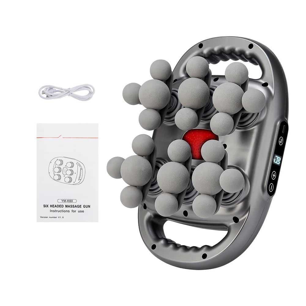 22-head Fascia Gun High Frequency Vibration Body Massage Gun Back Massager Waist Massager Neck Shoulder Thigh Fascia masajeador