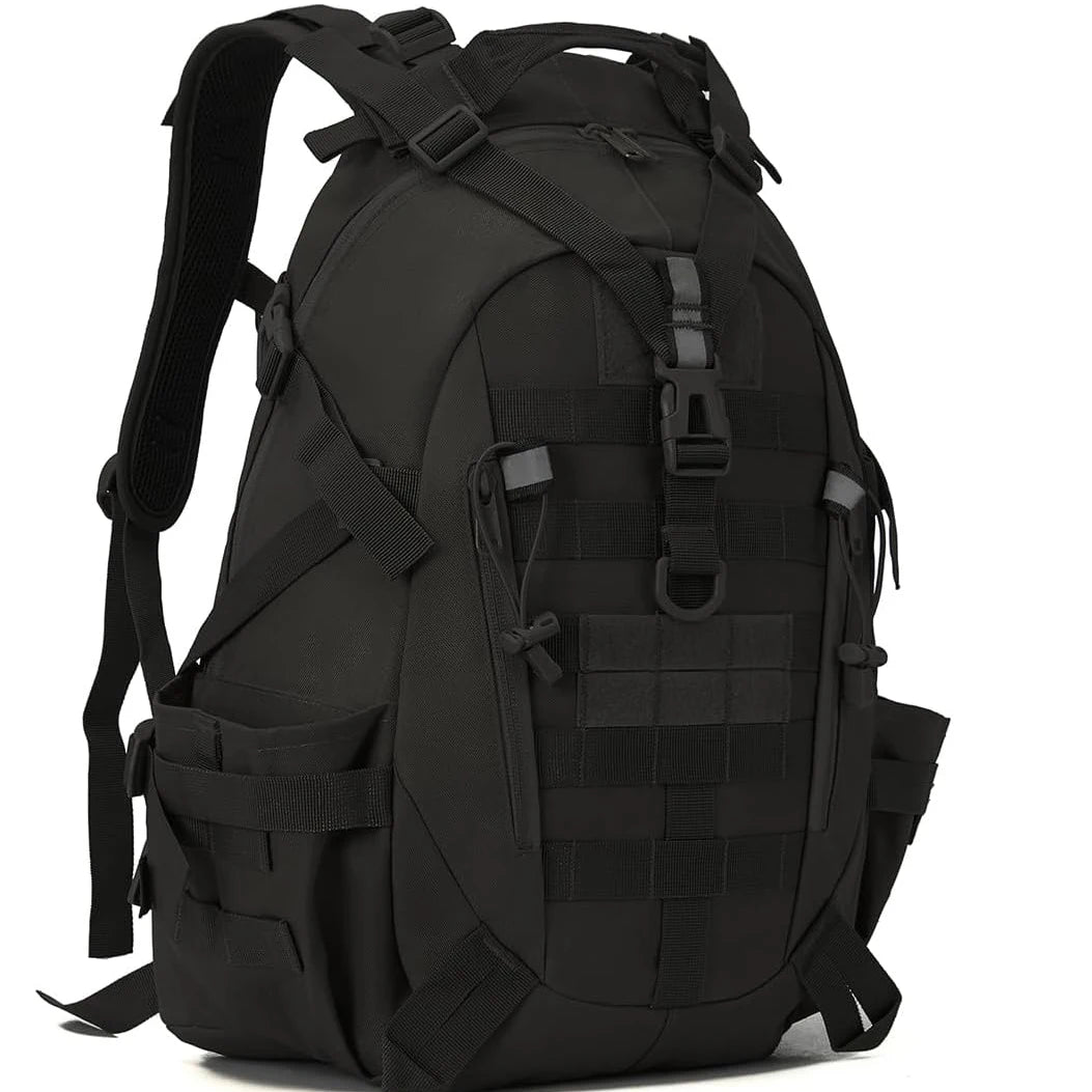 Tactical backpacks and emergency backpacks with modular loading systems, featuring reflective strips, suitable for daily use.