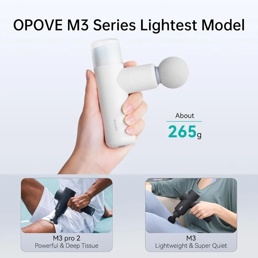 M3 Mini Massage Gun for Back Pain Relief with Facial Mode 7mm Amplitude 4 Vibration Levels Ultralight Portable and Rechargeable