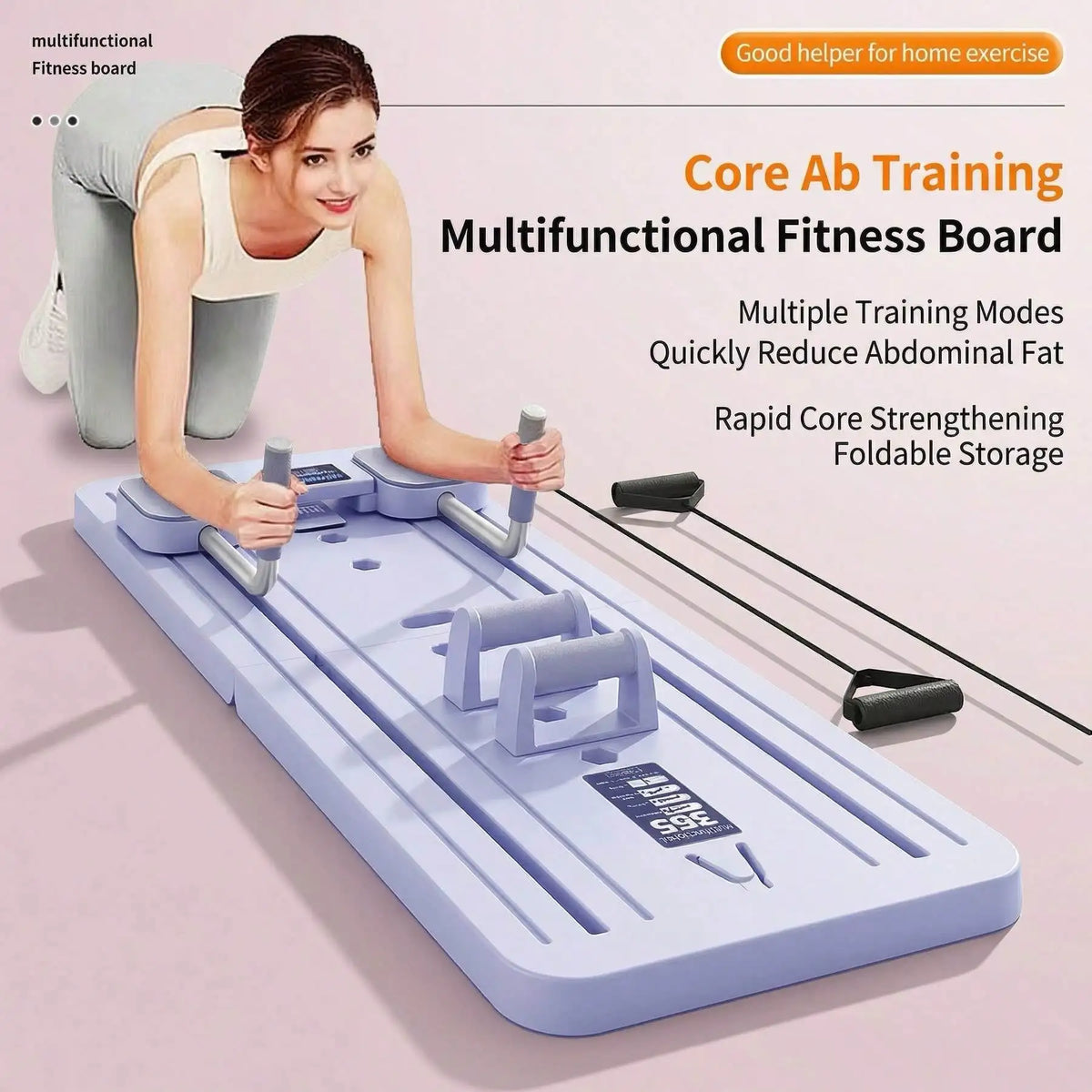 HanTai Pilates Board - 2026 Pilates Reformer Set, Multi-Purpose Foldable Pilates Reformer Board For Home, 6in1 Pilates Sliding Board-USB Port