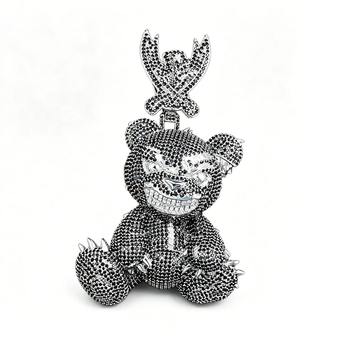 LYEE CYEE Hip Hop Animal Black Teddy Pendant Men's Concert Fashion Jewelry Men's and Women's Street Trend Unique Jewelry Birthday Gift Festival Gift Best Gift for Boyfriend