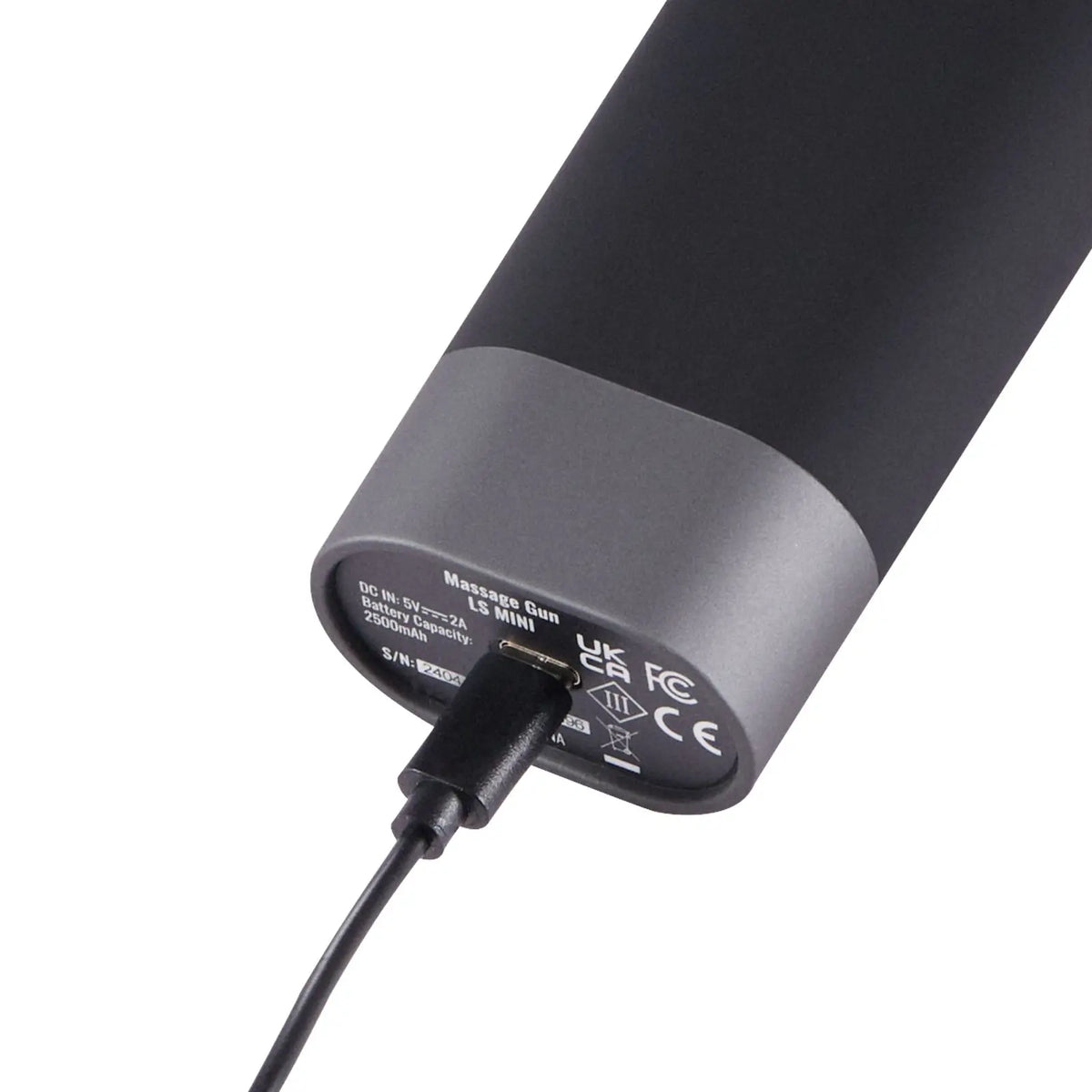 Mini Massage Gun, Percussion Muscle Massage Gun for Athletes - with 5 Speed Levels & 6 Massage Heads, 7.4V 2500MAh Batteries