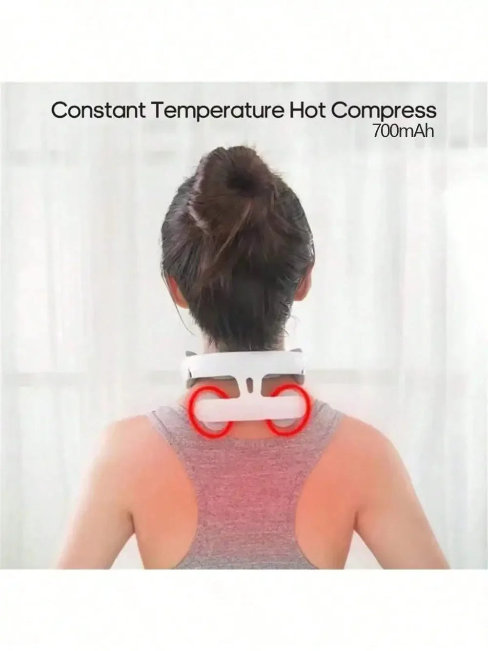 1 Pc Smart Portable Neck Shoulder Massager, Rechargeable Electric Massage Machine, Muscle Relaxation Device for Home & Office Daily Fatigue Relief
