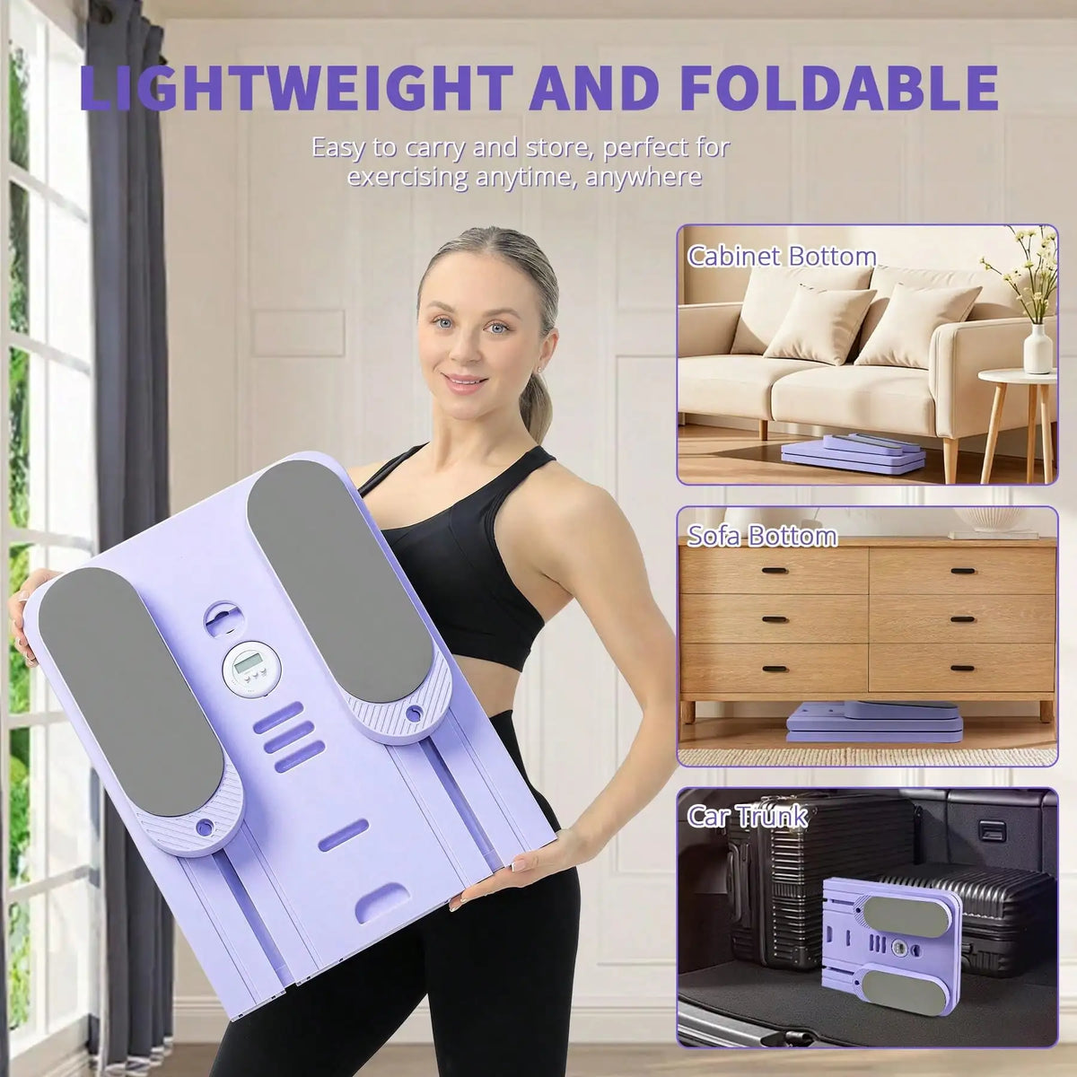 HanTai Pilates Board - 2026 Pilates Reformer Set, Multi-Purpose Foldable Pilates Reformer Board For Home, 6in1 Pilates Sliding Board-USB Port