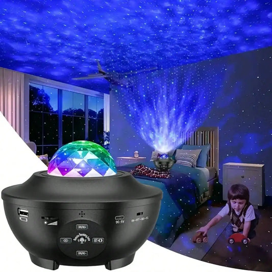 Exciting Neon Galaxy Projector with Powerful Music Loudspeaker and Convenient Remote Control - Ideal for Bedroom Decoration and