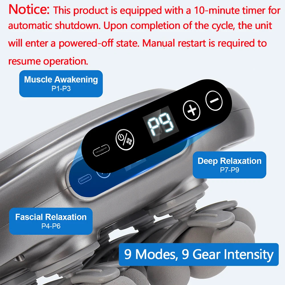 22-head Fascia Gun High Frequency Vibration Body Massage Gun Back Massager Waist Massager Neck Shoulder Thigh Fascia masajeador