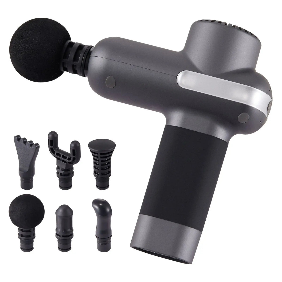 Mini Massage Gun, Percussion Muscle Massage Gun for Athletes - with 5 Speed Levels & 6 Massage Heads, 7.4V 2500MAh Batteries